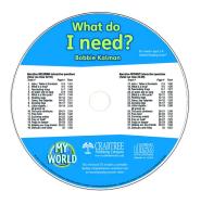 Vorderes Coverbild What Do I Need? - CD Only