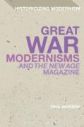 Vorderes Coverbild Great War Modernisms and 'The New Age' Magazine