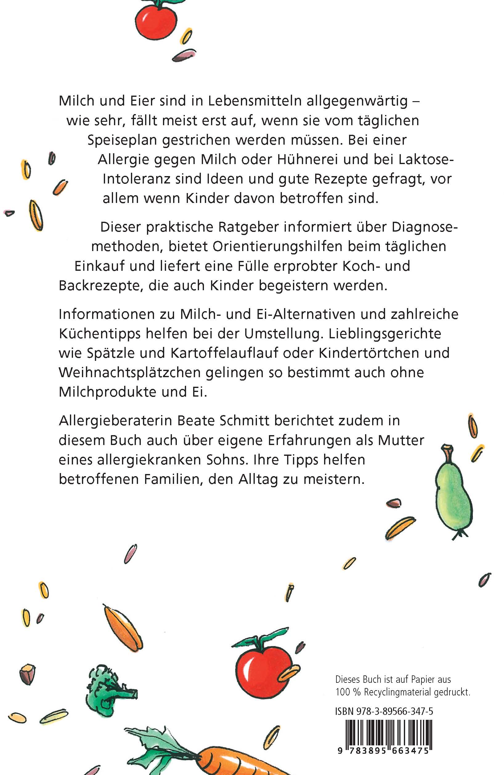 Rückseitencover Ohne Milch und ohne Ei