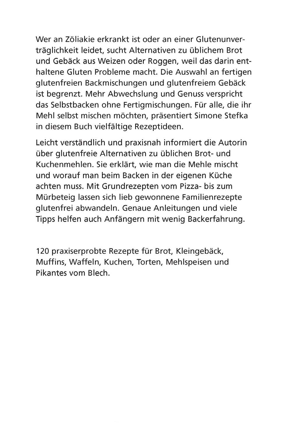 Rückseitencover Glutenfrei backen