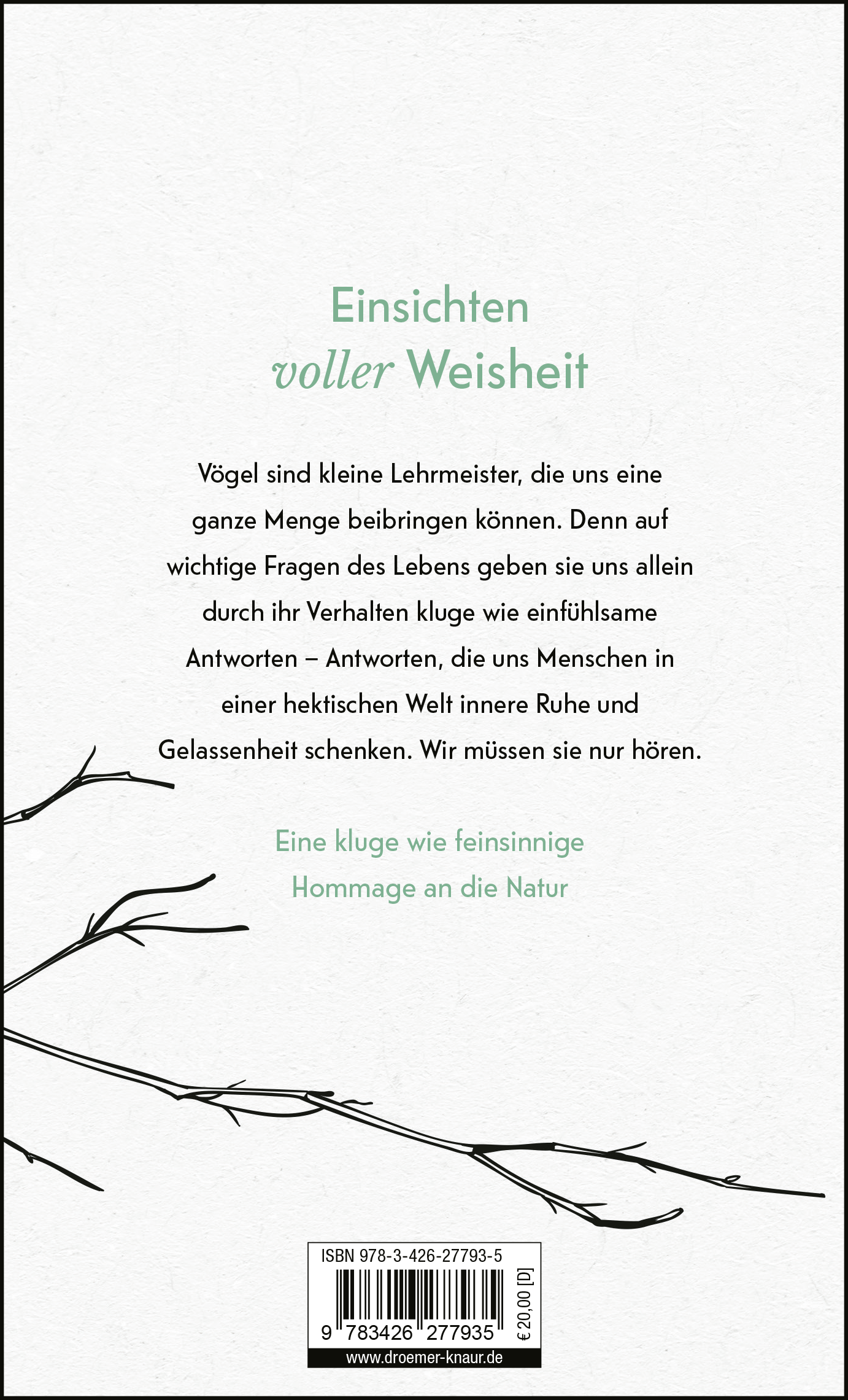 Rückseitencover Kleine Philosophie der Vögel