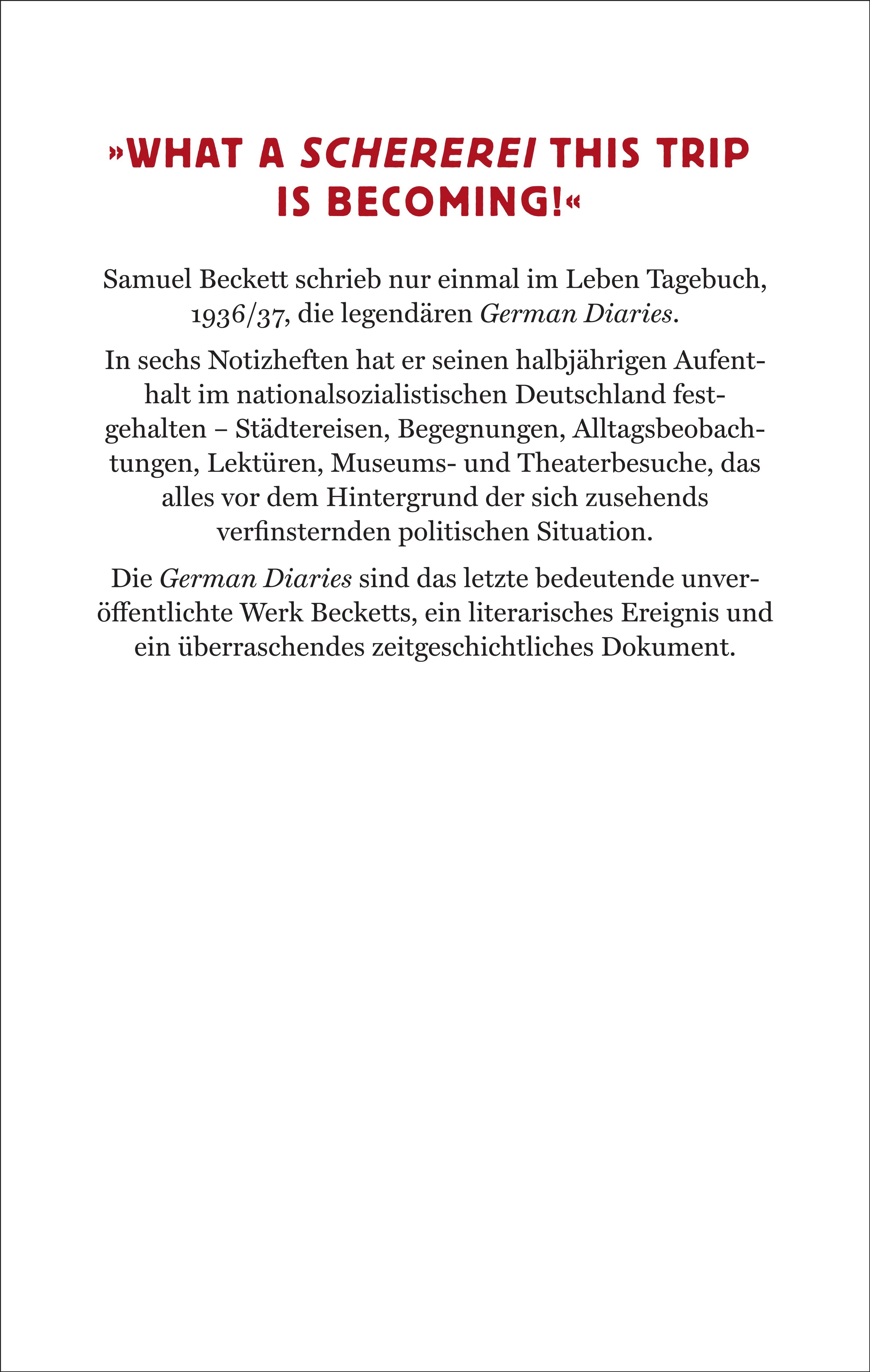 Rückseitencover German Diaries