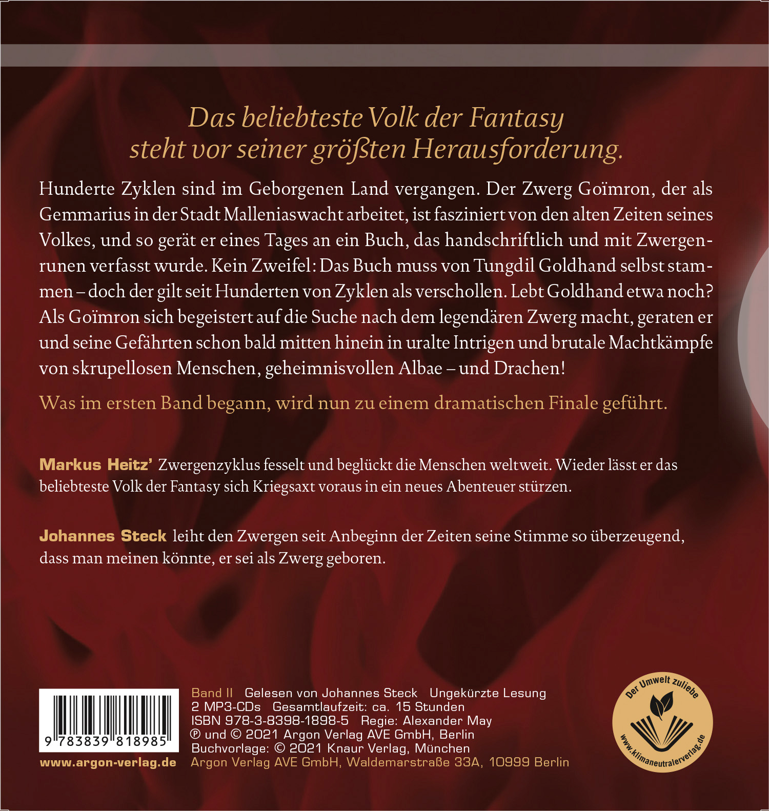 Rückseitencover Die Rückkehr der Zwerge 2