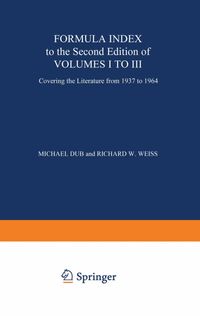 Vorderes Coverbild (hohe Qualität) Formula Index to the Second Edition of Volume I to III
