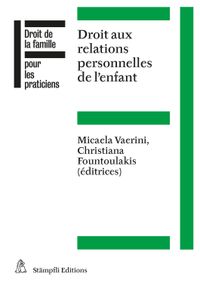 Vorderes Coverbild Droit aux relations personnelles de l'enfant