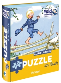 Vorderes Coverbild Michel aus Lönneberga. Puzzle im Buch. 100 Teile