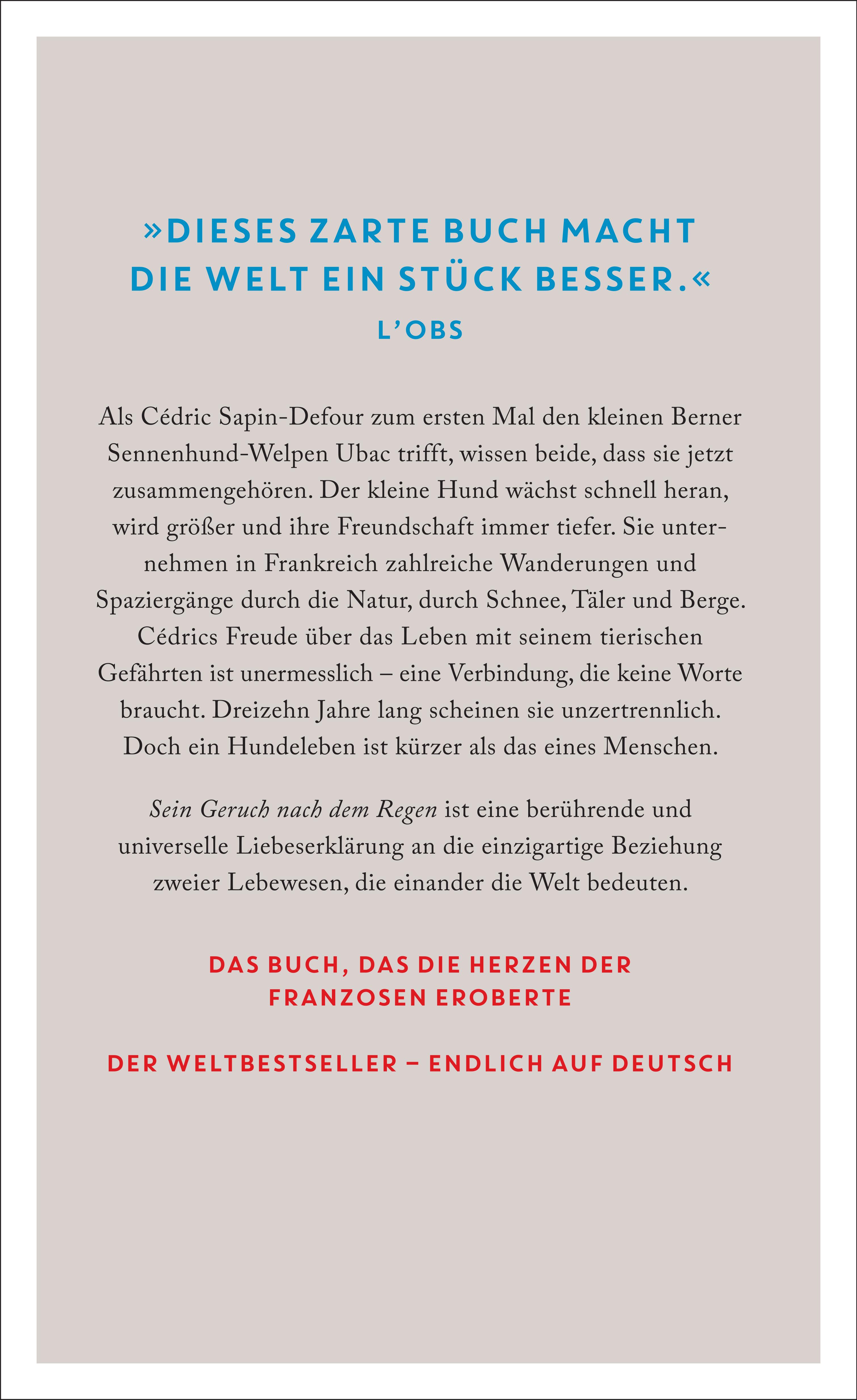 Rückseitencover Sein Geruch nach dem Regen