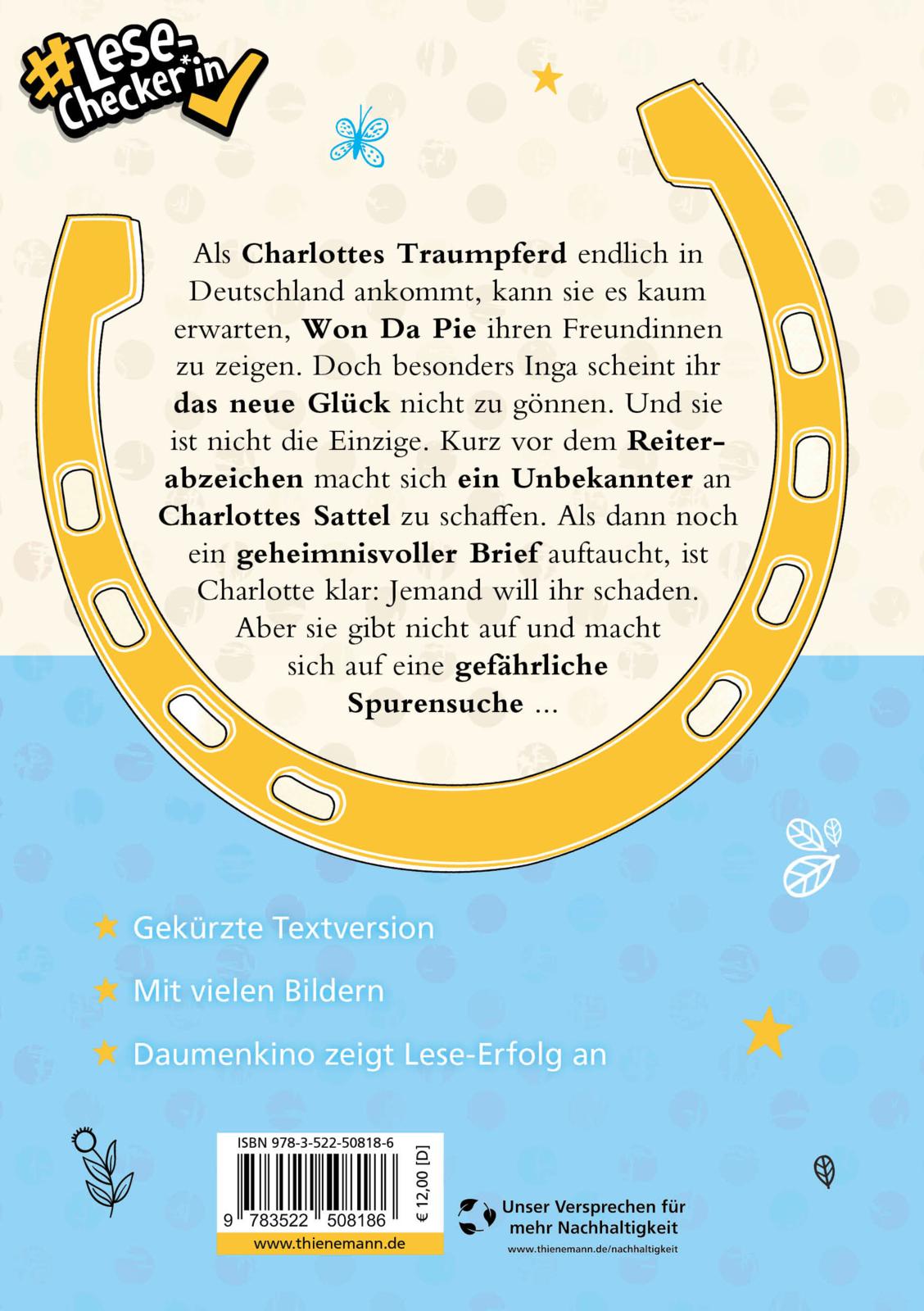 Rückseitencover Charlottes Traumpferd 2: Gefahr auf dem Reiterhof