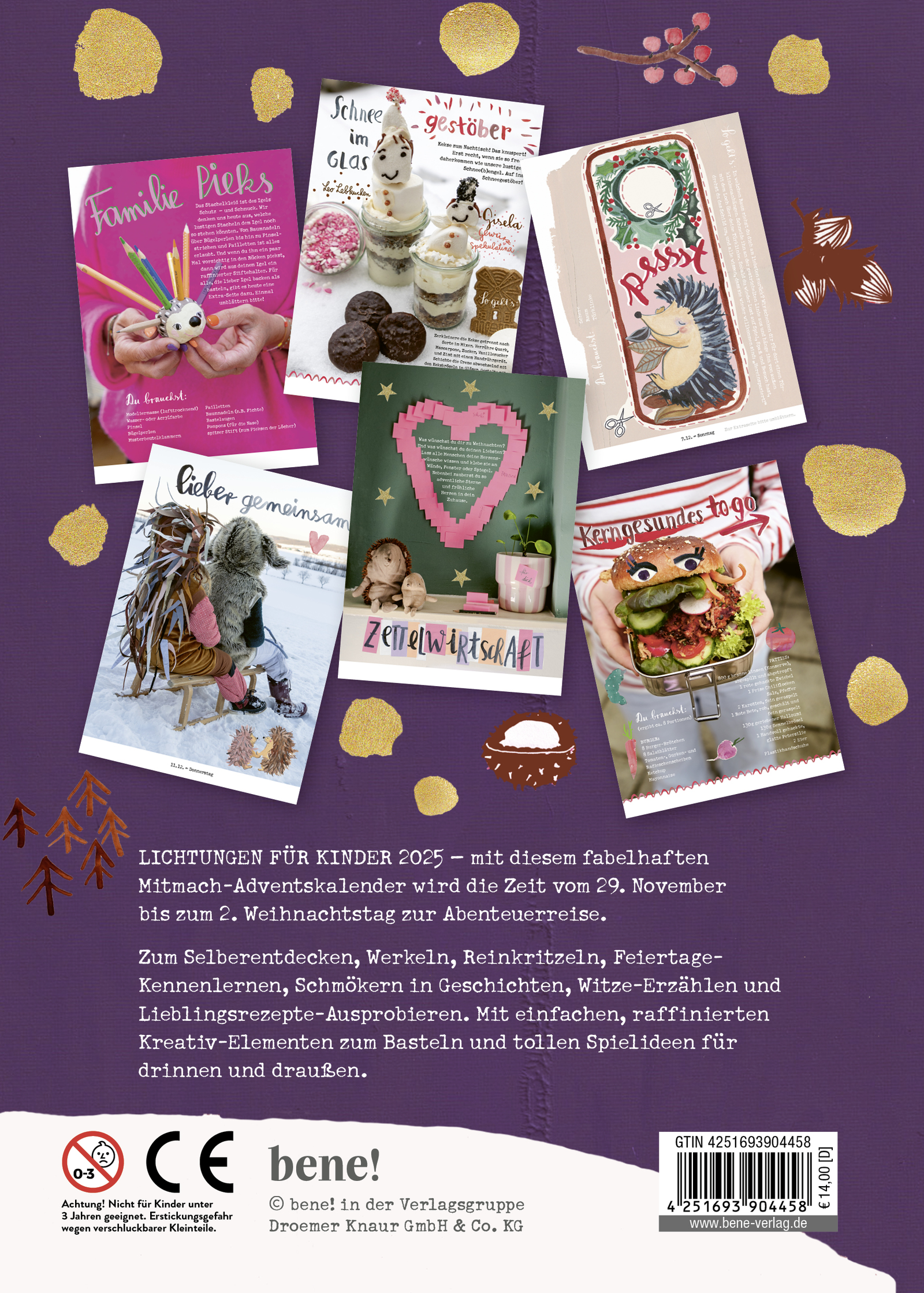 Rückseitencover Lichtungen für Kinder - Advent 2025