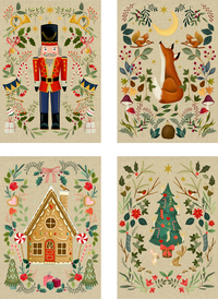 Vorderes Coverbild A5-Graspapier-Adventskalender – Weihnachtszauber