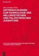 Vorderes Coverbild Untersuchungen zur Kosmologie des hellenistischen und palästinischen Judentums