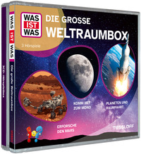 Vorderes Coverbild WAS IST WAS 3-CD Hörspielbox. Die große Weltraumbox