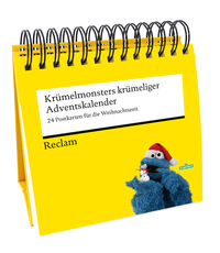 Vorderes Coverbild Krümelmonsters krümeliger Adventskalender. 24 Postkarten für die Weihnachtszeit (Advents-Postkartenaufsteller)
