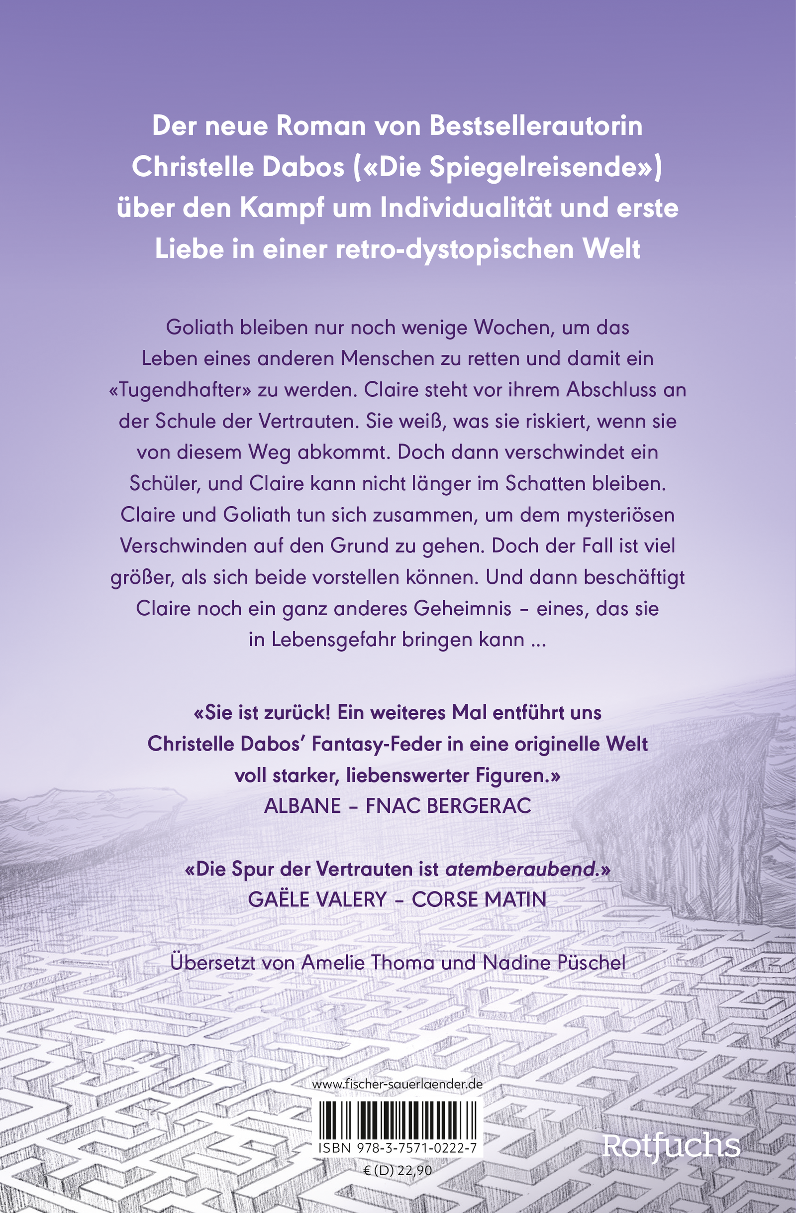 Rückseitencover Die Spur der Vertrauten