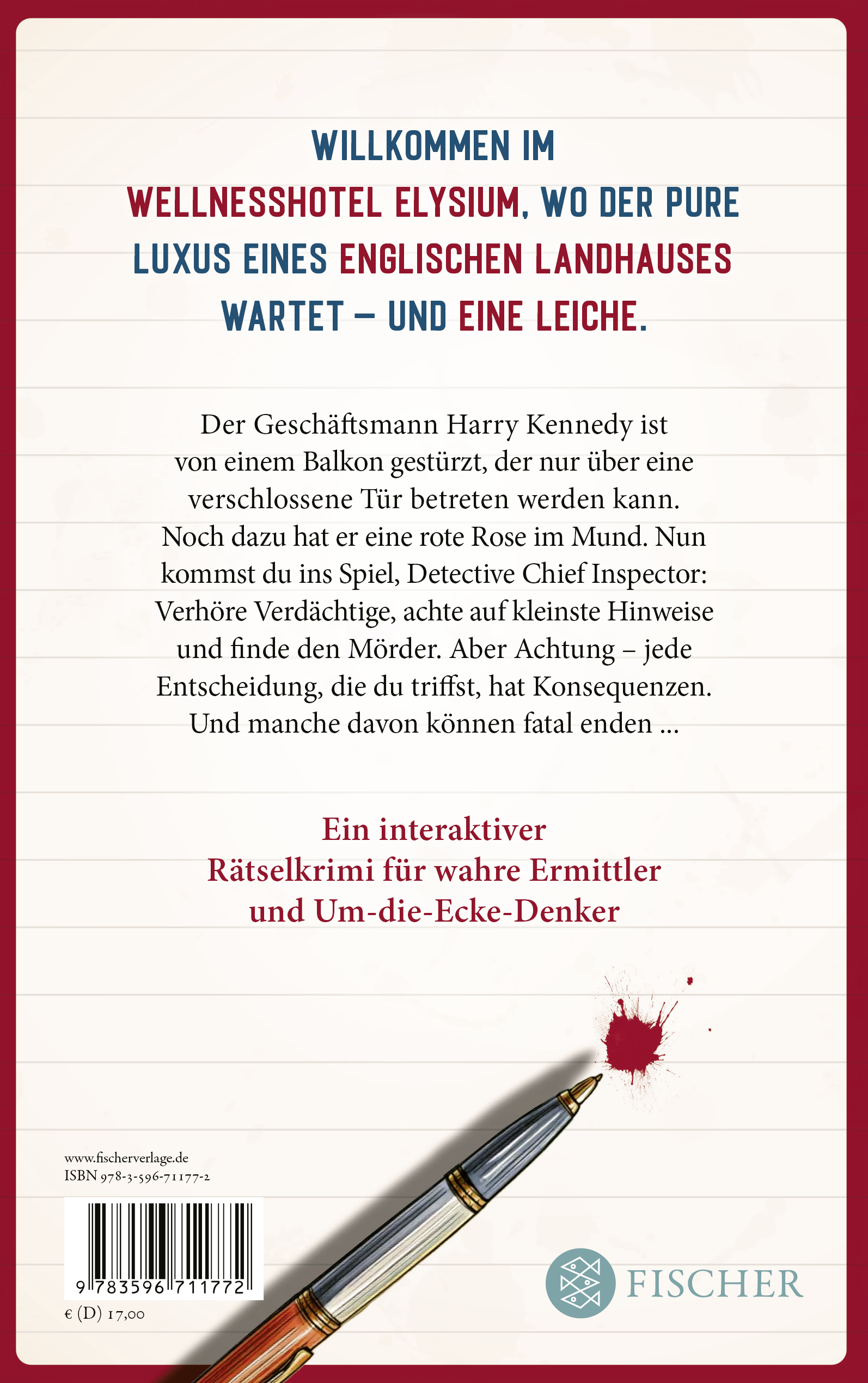 Rückseitencover Finde den Mörder