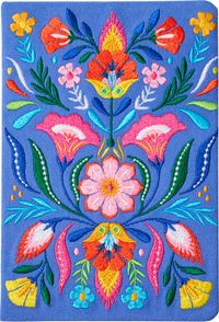 Vorderes Coverbild Fiesta del Sol Notizbuch bestickt A5 - 240 Seiten, königsblau