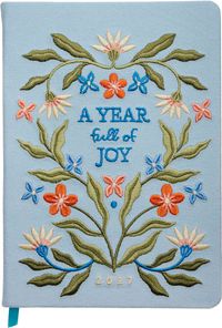 Vorderes Coverbild Taschenkalender A5 2027: A Year full of Joy, bestickt, hellblau