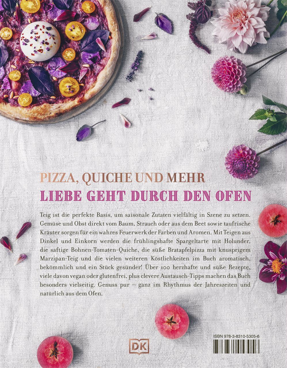 Rückseitencover Natürlich aus dem Ofen: Pizza, Quiche, Tarte & Pie