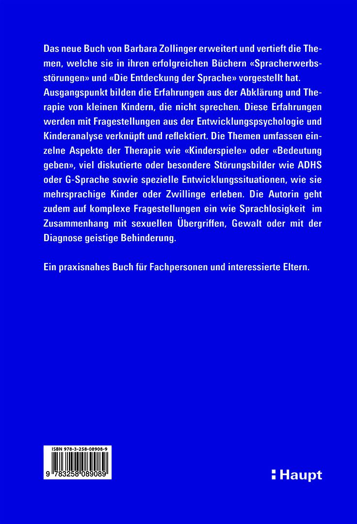Rückseitencover Kindersprachen. Kinderspiele