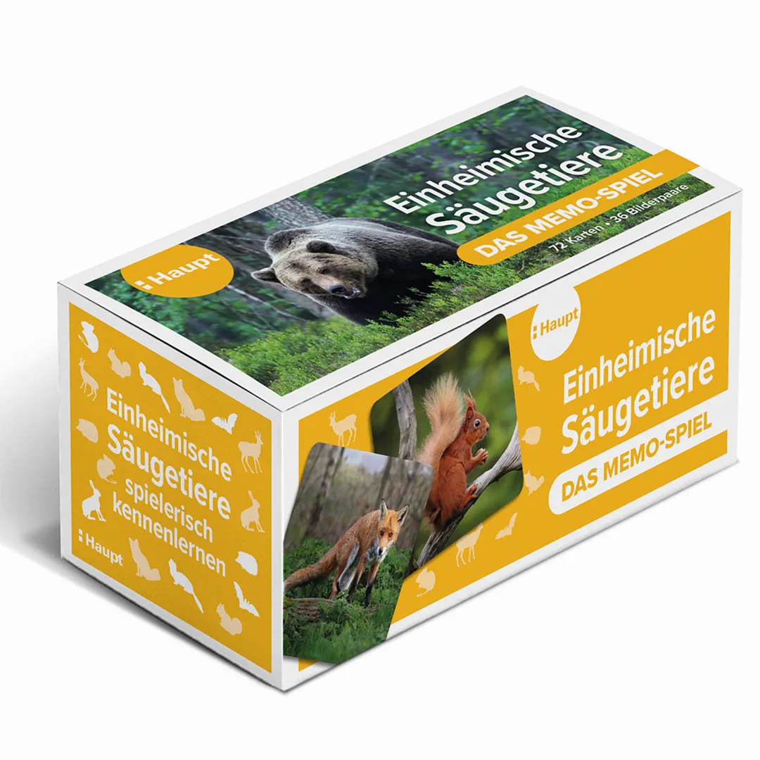 Rückseitencover Einheimische Säugetiere  –  das Memo-Spiel