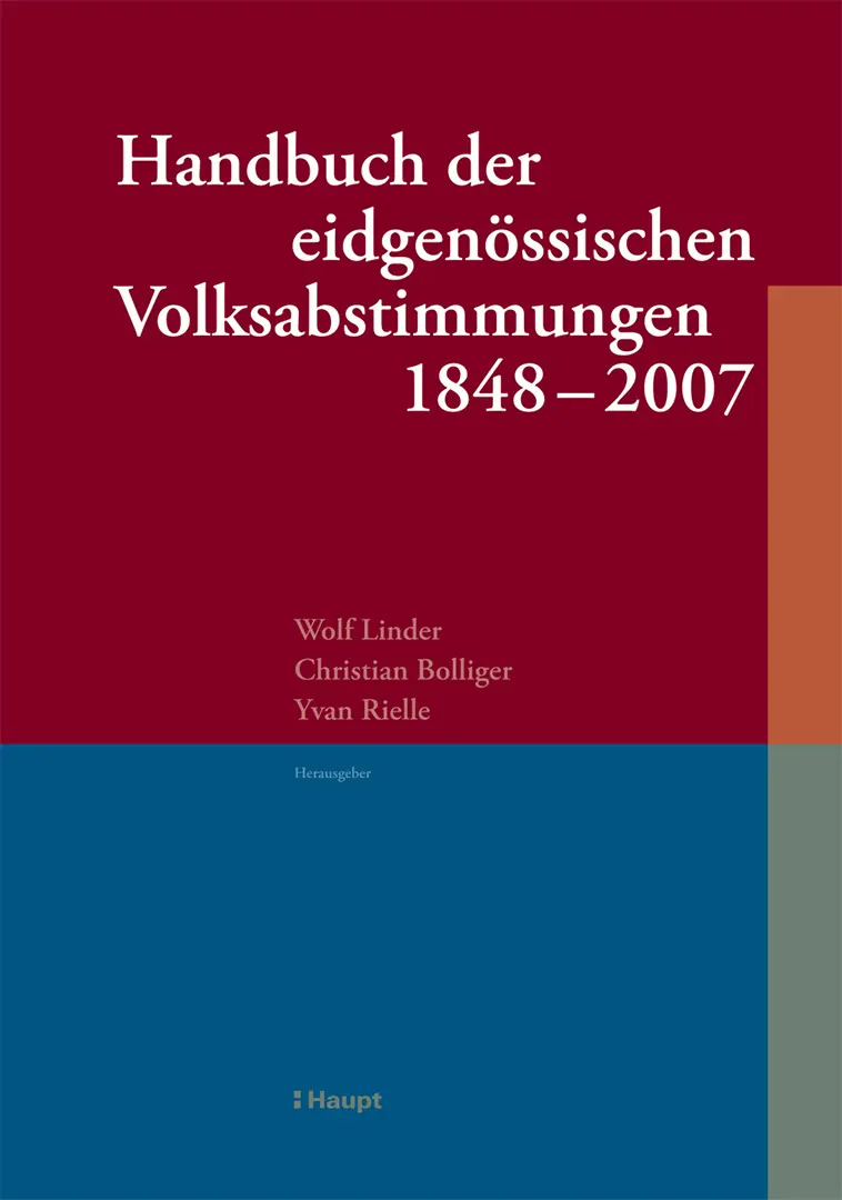 Vorderes Coverbild Handbuch der eidgenössischen Volksabstimmungen 1848 - 2007