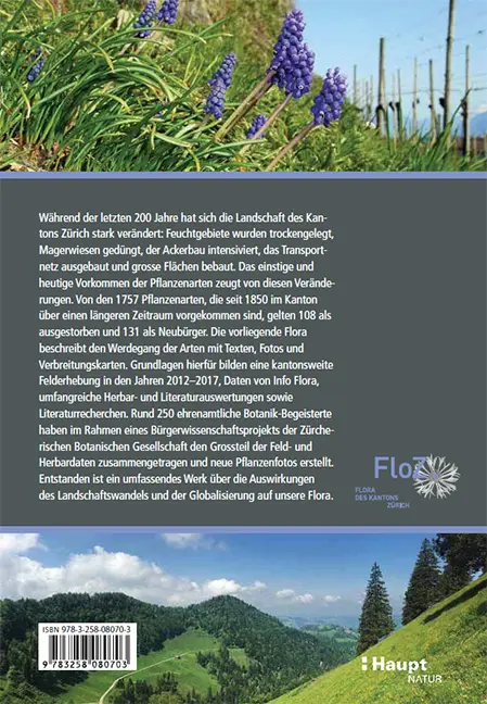 Rückseitencover Flora des Kantons Zürich