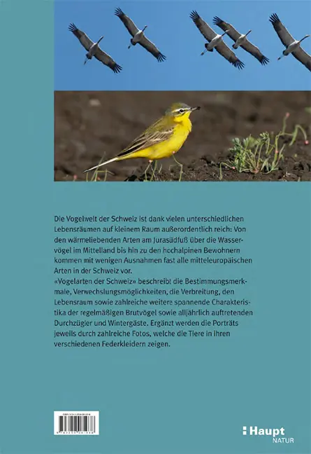 Rückseitencover Vogelarten der Schweiz