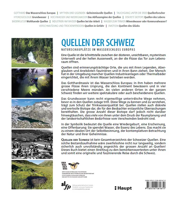 Rückseitencover Quellen der Schweiz