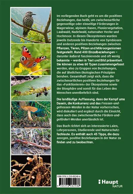 Rückseitencover Symbiosen in unseren Wiesen, Wäldern und Mooren
