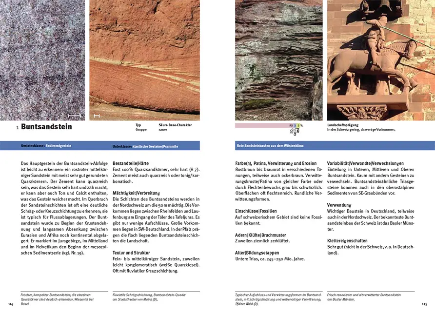 Beispielinhalt (Bild) Gesteine der Schweiz