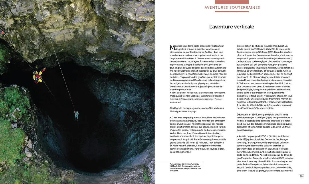 Beispielinhalt (Bild) Dans les grottes de Suisse