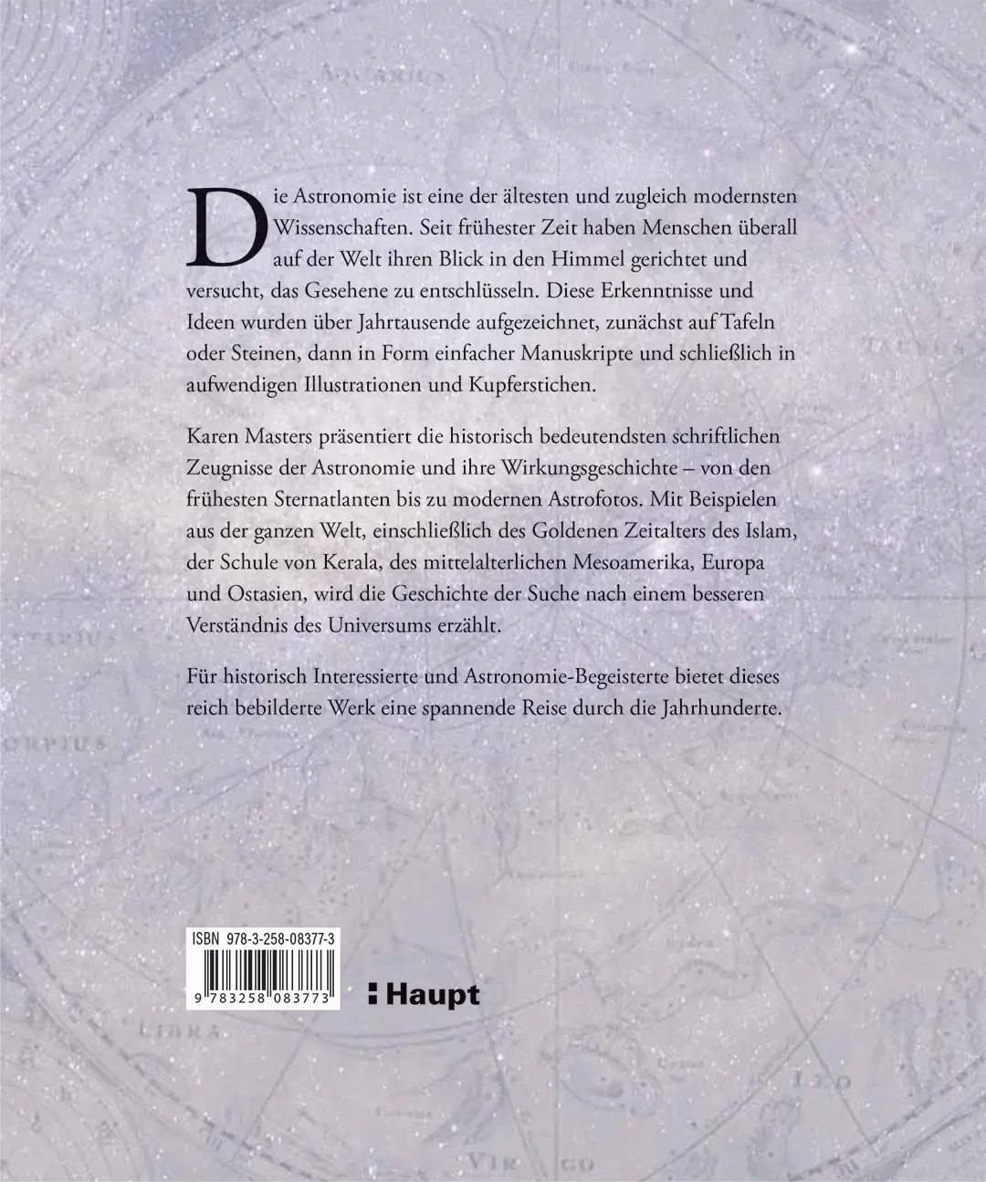 Rückseitencover Die Geschichte der Astronomie