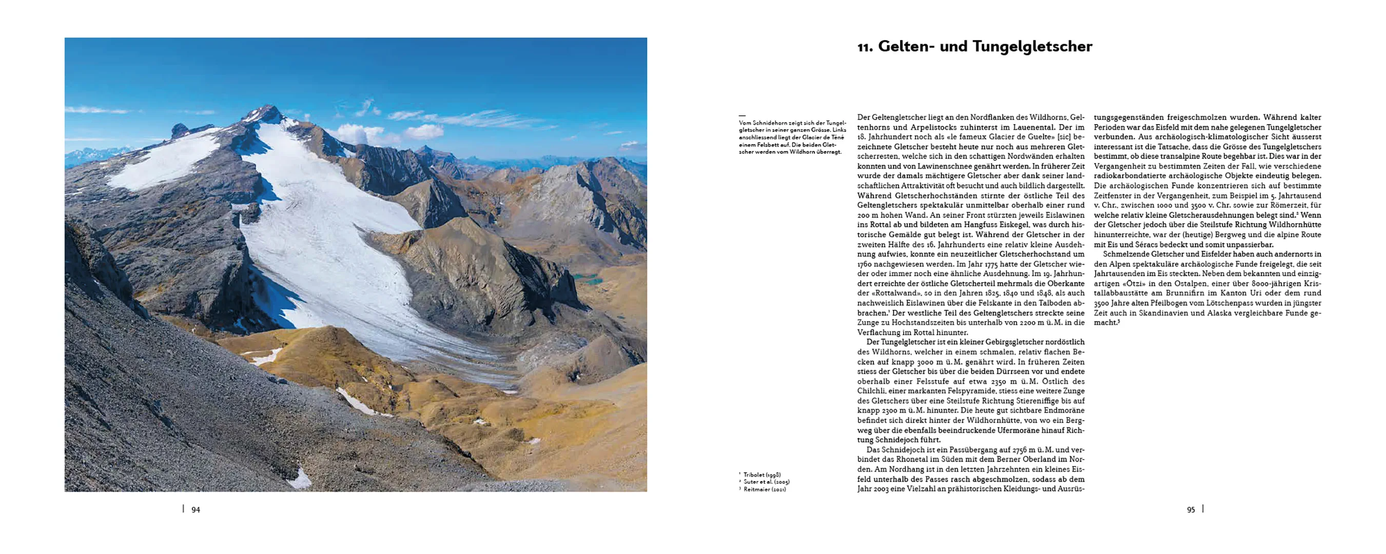 Beispielinhalt (Bild) Schweizer Gletscherlandschaften im Klimawandel