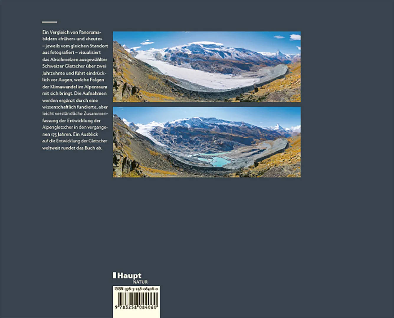 Rückseitencover Schweizer Gletscherlandschaften im Klimawandel