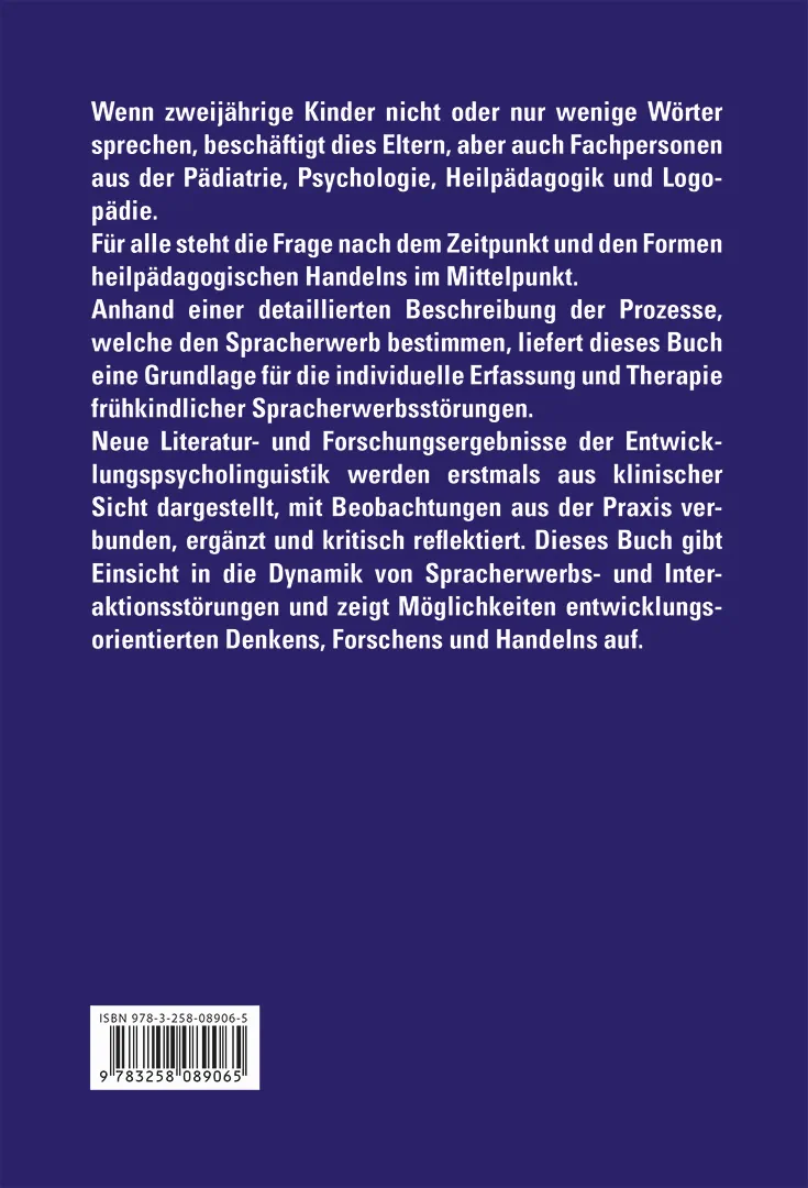Rückseitencover Spracherwerbsstörungen
