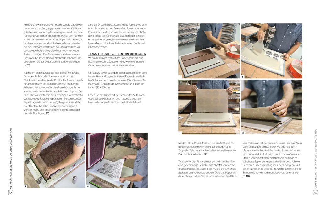 Beispielinhalt (Bild) Handgemachte Fliesen aus Keramik