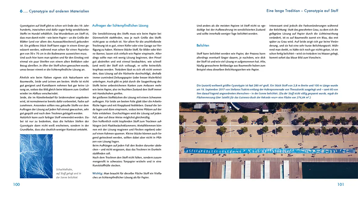 Beispielinhalt (Bild) Blaue Wunder - Techniken und Projekte mit Cyanotypie