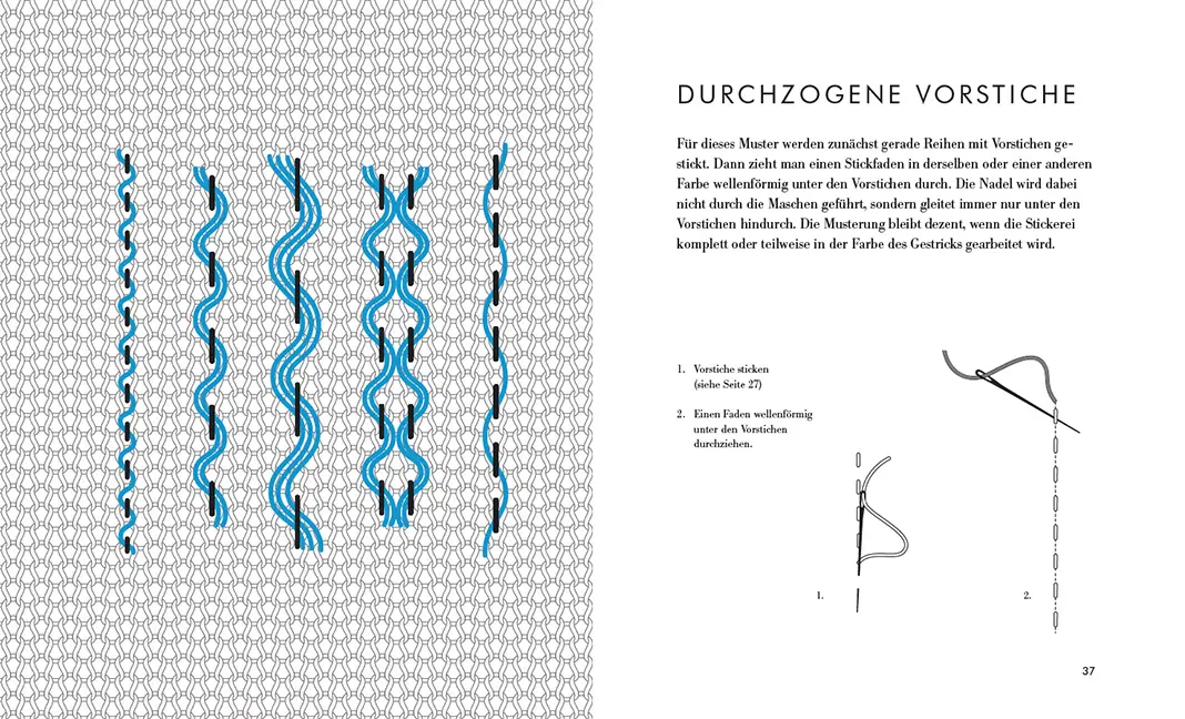 Beispielinhalt (Bild) Sticken auf Strick