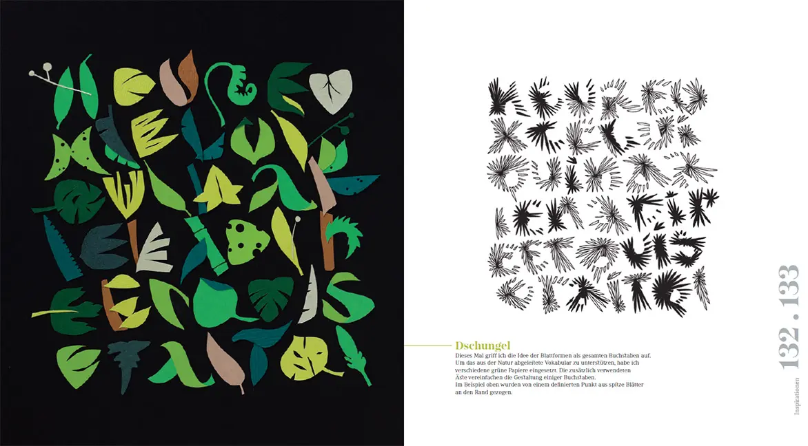 Beispielinhalt (Bild) Schriftbilder – experimentelle Kalligrafie