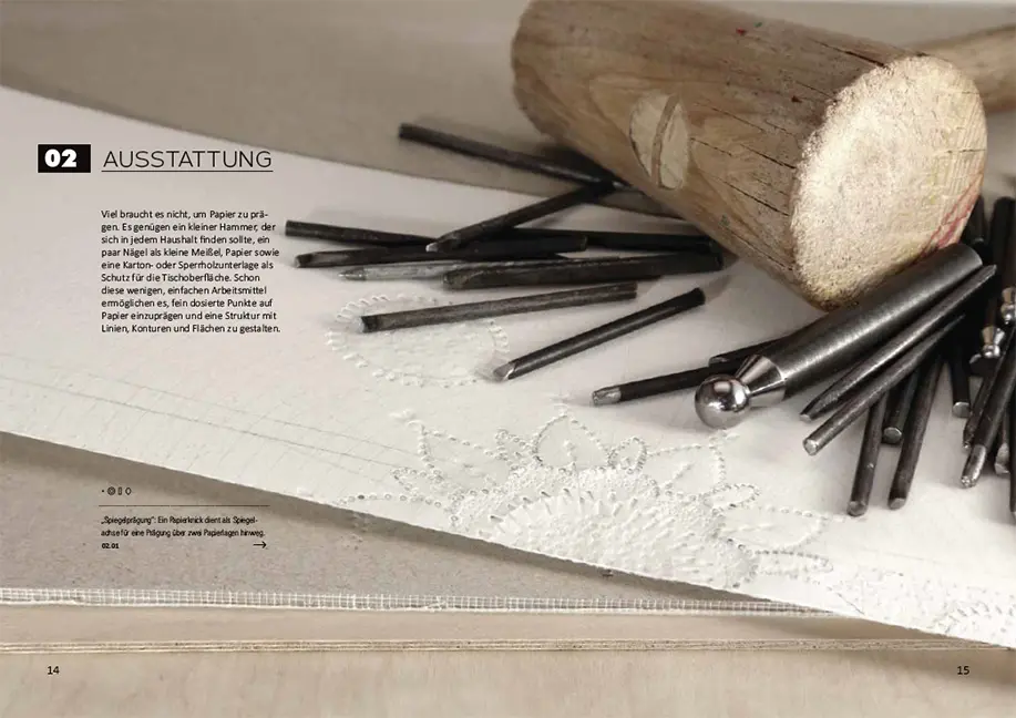 Beispielinhalt (Bild) Papier prägen