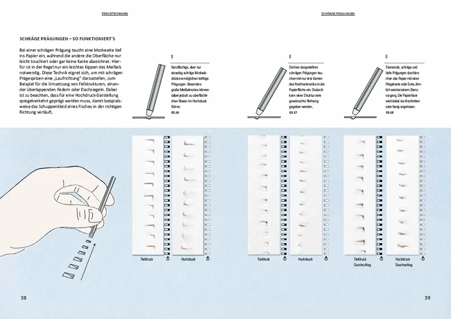 Beispielinhalt (Bild) Papier prägen