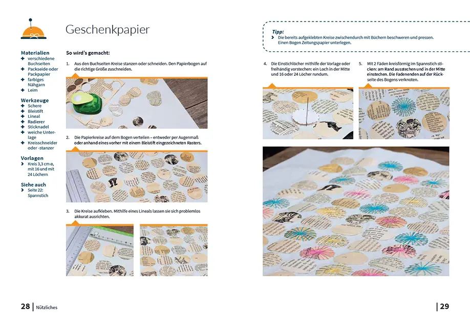 Beispielinhalt (Bild) Papier trifft Faden