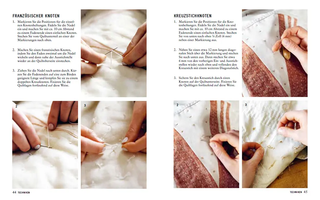 Beispielinhalt (Bild) Quilten von Hand