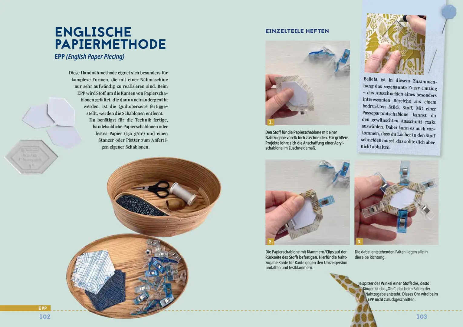 Beispielinhalt (Bild) Patchworken und Quilten