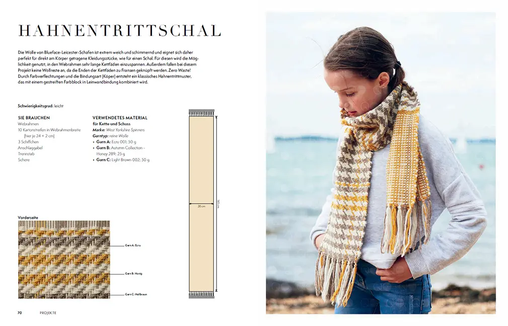 Beispielinhalt (Bild) Große Textilien auf kleinem Rahmen weben