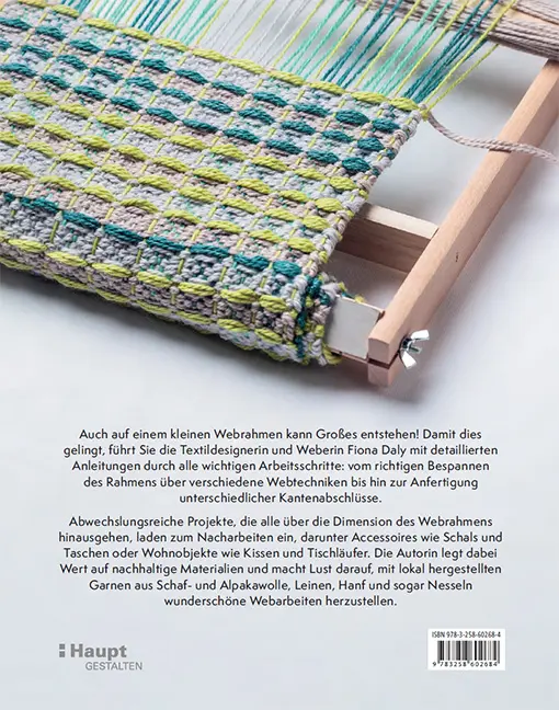 Rückseitencover Große Textilien auf kleinem Rahmen weben