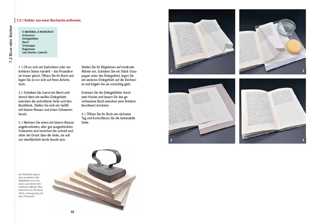 Beispielinhalt (Bild) Bücher restaurieren