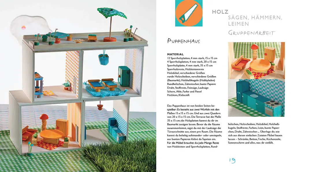 Beispielinhalt (Bild) Kinder-Werkstatt Holz, Stein, Metall