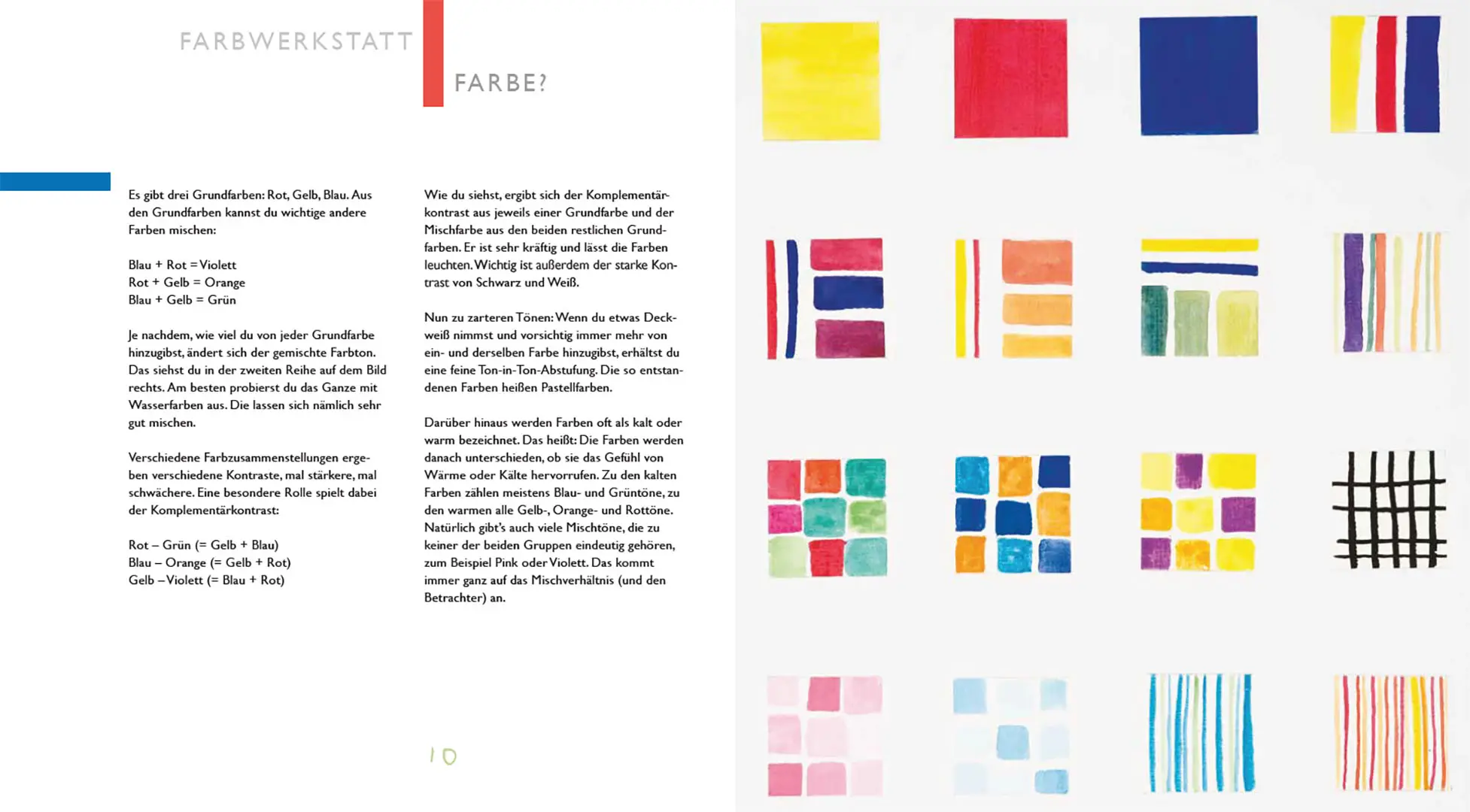 Beispielinhalt (Bild) Kinder-Werkstatt Farbe und Papier