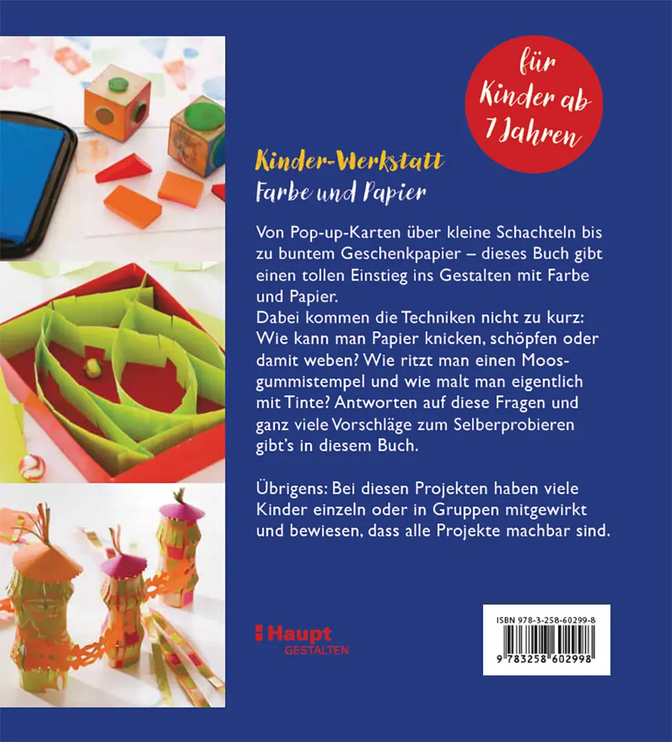 Rückseitencover Kinder-Werkstatt Farbe und Papier
